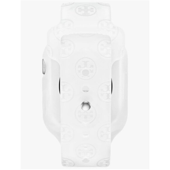 Tory Burch Apple Watch Band 41mm White Silicone Strap The T Monogram TBS0117 - Picture 8 of 12